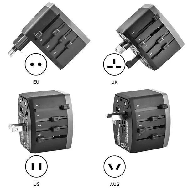 Πείτε αντίο στο χωρίς ηλεκτρικό ρεύμα, θύρα 4 USB γενικής χρήσης βύσμα ταξιδιού